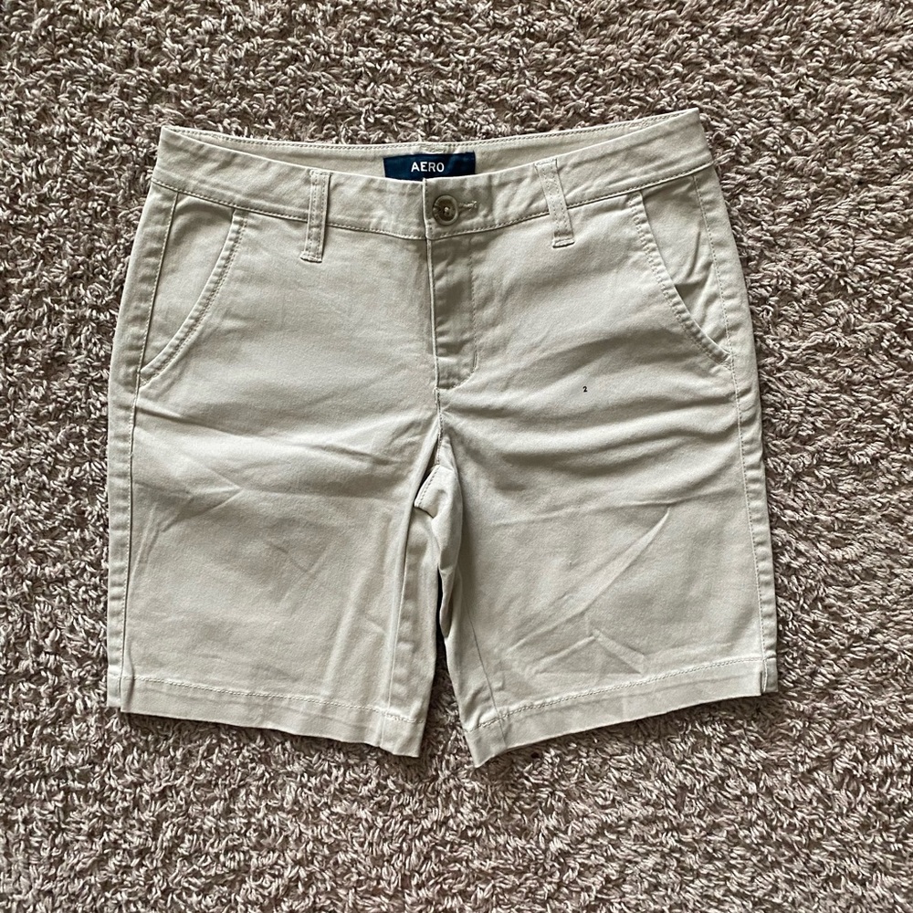 School khaki shorts